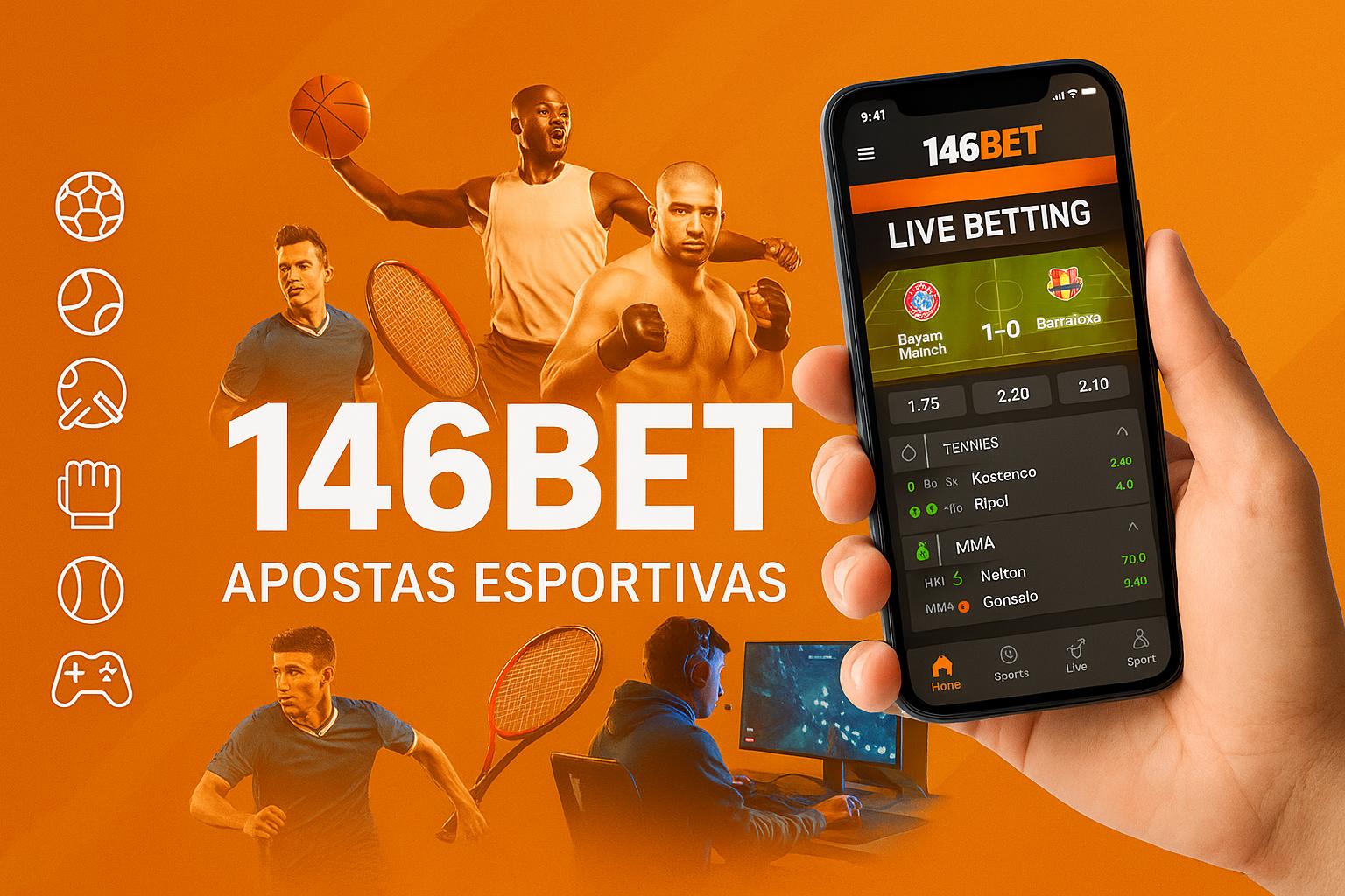 Aposte em apostas esportivas no cassino online 146BET